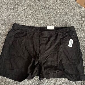 Old navy linen black shorts - XL